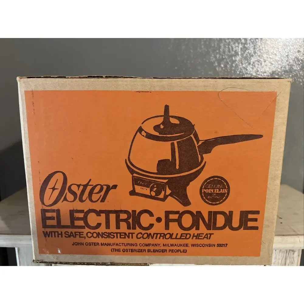 Vintage Oster Electric Fondue set, Model 691, in a 